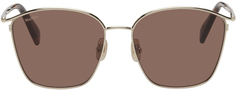 Золотые квадратные солнцезащитные очки Max Mara