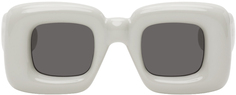 Белые квадратные солнцезащитные очки с завышенной талией Loewe