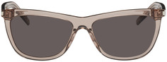 Коричневые солнцезащитные очки \кошачий глаз\&quot; SL 515&quot; Saint Laurent