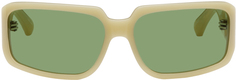 Желтые прямоугольные солнцезащитные очки Dries Van Noten
