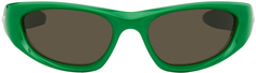 Зеленые прямоугольные солнцезащитные очки Bottega Veneta