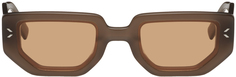 Коричневые прямоугольные солнцезащитные очки MCQ
