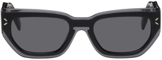 Серые прямоугольные солнцезащитные очки MCQ