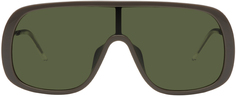 Серо-зеленые солнцезащитные очки-щитки Kenzo