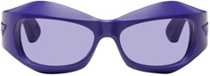 Пурпурные овальные солнцезащитные очки Bottega Veneta