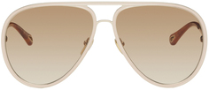 Золотисто-розовые солнцезащитные очки-авиаторы Chloé Chloe