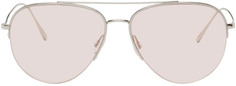 Серебряные солнцезащитные очки Cleamons Oliver Peoples