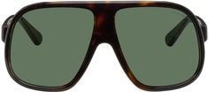 Солнцезащитные очки-рассеиватели черепаховой расцветки Moncler
