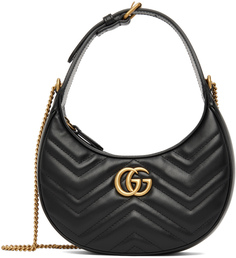 Черная мини-сумка GG Marmont Gucci