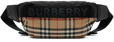 Бежевая поясная сумка в клетку Burberry