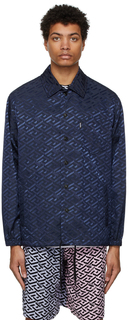 Темно-синяя нейлоновая куртка La Greca Versace
