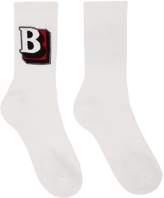 Белые спортивные носки с логотипом \B\&quot;&quot; Burberry