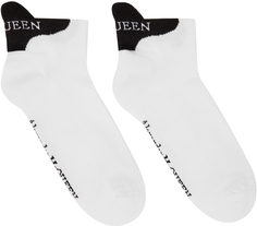 Белые короткие носки с логотипом Alexander McQueen