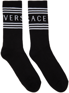 Черно-белые носки с логотипом 1990-х годов Versace