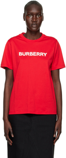 Красная футболка с принтом Burberry