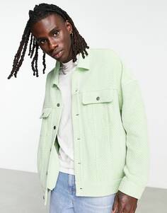Зеленая саржевая куртка оверсайз в стиле вестерн ASOS DESIGN