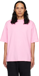 Розовая футболка с круглым вырезом Acne Studios