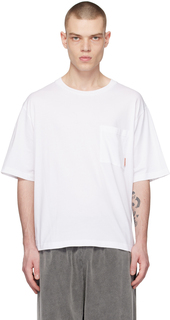 Белая футболка с накладным карманом Acne Studios