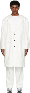 Эксклюзивное приталенное пальто SSENSE Off-White в стиле 90-х LU&apos;U DAN