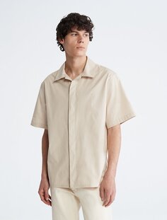 Легкая рубашка на пуговицах из однотонного оксфорда Calvin Klein, аргиллит