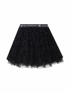 Юбка с велюровой отделкой Givenchy