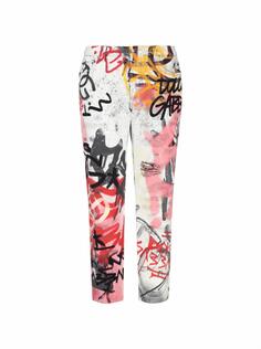 Прямые джинсы в стиле граффити Dolce&amp;Gabbana