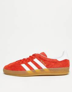 Красные кроссовки adidas Originals Gazelle Indoor с резиновой подошвой