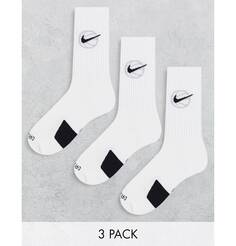 Набор из 3 белых носков Nike Basketball Everyday Ball