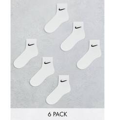 Набор из 6 белых носков Nike Training Everyday Cushioned