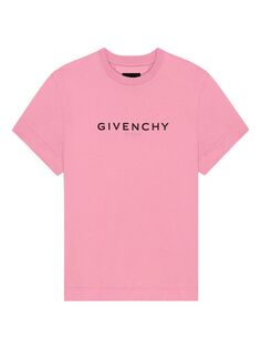 Футболка с круглым вырезом и логотипом Givenchy, розовый