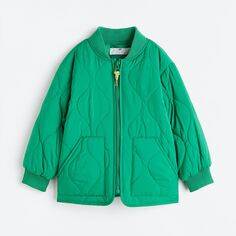 Стеганая куртка H&amp;M, зеленый H&M