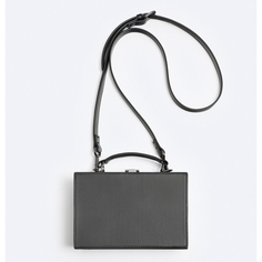 Мужская сумка Zara Rigid Minaudière Mini Crossbody, черный
