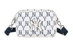 Сумка на плечо MLB Monogram Crayon NY Logo Print, белый