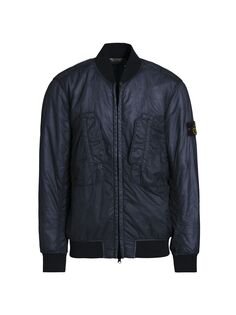 Упаковываемая нейлоновая куртка-бомбер Stone Island, синий