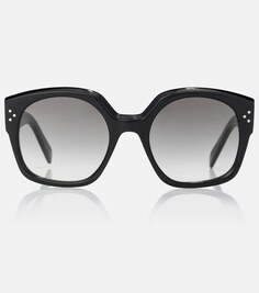 Солнцезащитные очки в D-образной оправе из ацетата Celine, черный