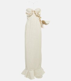 Платье макси La Robe Artichaut JACQUEMUS, белый