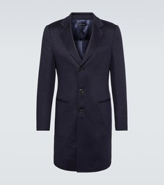 Кашемировое пальто Giorgio Armani, синий