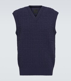 Жаккардовый свитер без рукавов 4G Givenchy, синий