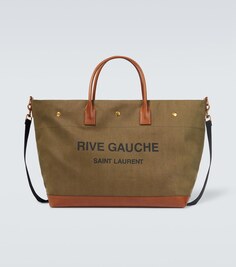 Холщовая сумка-тоут Rive Gauche Saint Laurent, зеленый