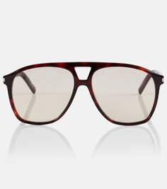 Солнцезащитные очки-авиаторы SL 596 Saint Laurent, коричневый