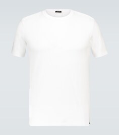 Хлопковая футболка с круглым вырезом Tom Ford, белый