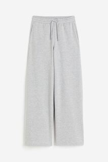 Брюки H&amp;M Wide-leg, светло-серый H&M