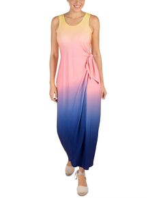 Женское платье макси с завязками сбоку, окрашенное методом погружения Robbie Bee