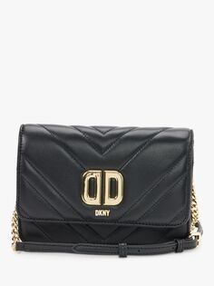DKNY Delphine Стеганая кожаная сумка через плечо с клапаном