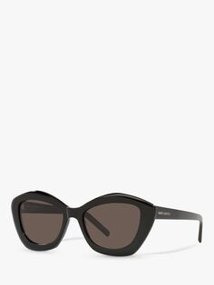 Женские солнцезащитные очки кошачий глаз Yves Saint Laurent SL 423, черные