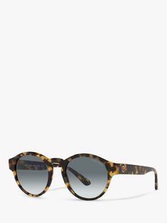 Женские овальные солнцезащитные очки Giorgio Armani AR8146, желтая гавана/серый с градиентом