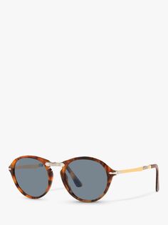 Persol PO3274S Овальные солнцезащитные очки унисекс, Гавана/Синий