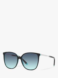 Tiffany &amp; Co TF4184 Женские овальные солнцезащитные очки, черно-синие с градиентом