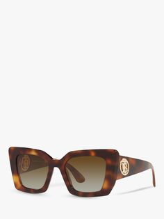 Burberry BE4344 Женские квадратные поляризованные солнцезащитные очки, светло-гаванский/коричневый