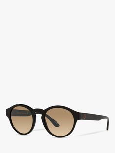 Женские овальные солнцезащитные очки Giorgio Armani AR8146, черный/бежевый с градиентом